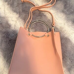 Pink Women's Ring-Handle Crossbody Tote